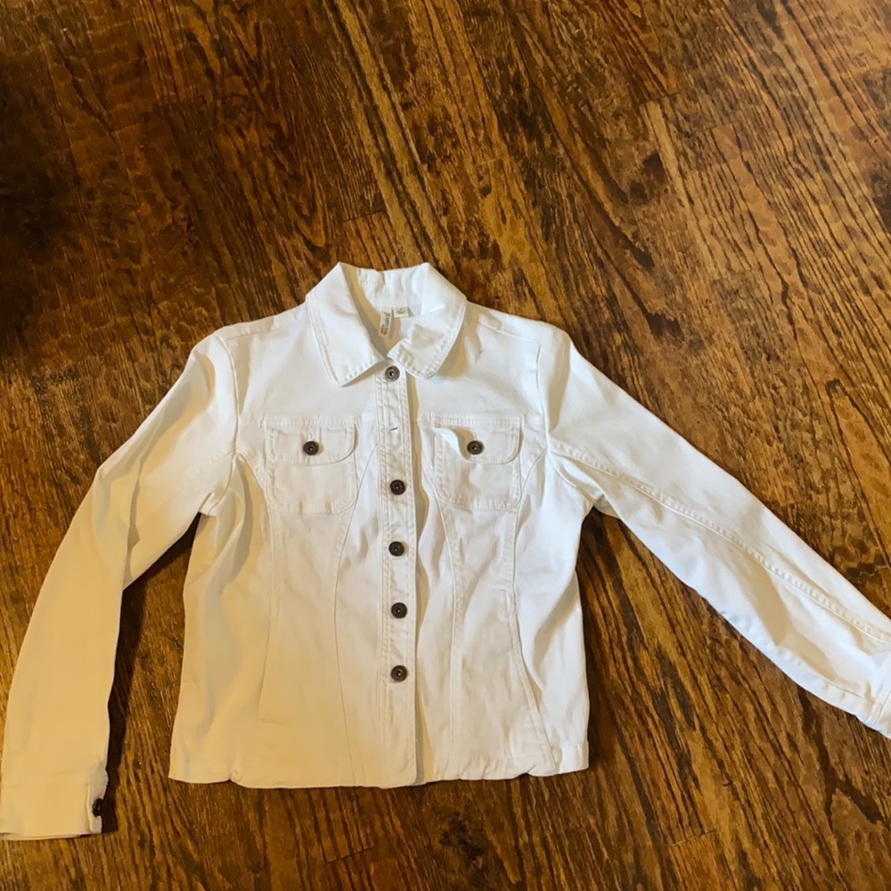 White jean jacket